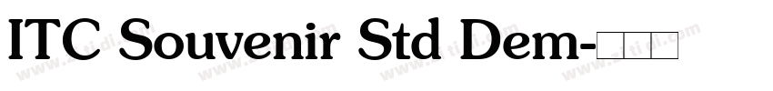 ITC Souvenir Std Dem字体转换